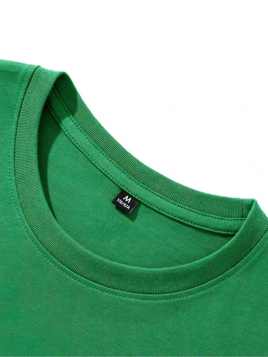 Green Plain Oversized T-Shirt