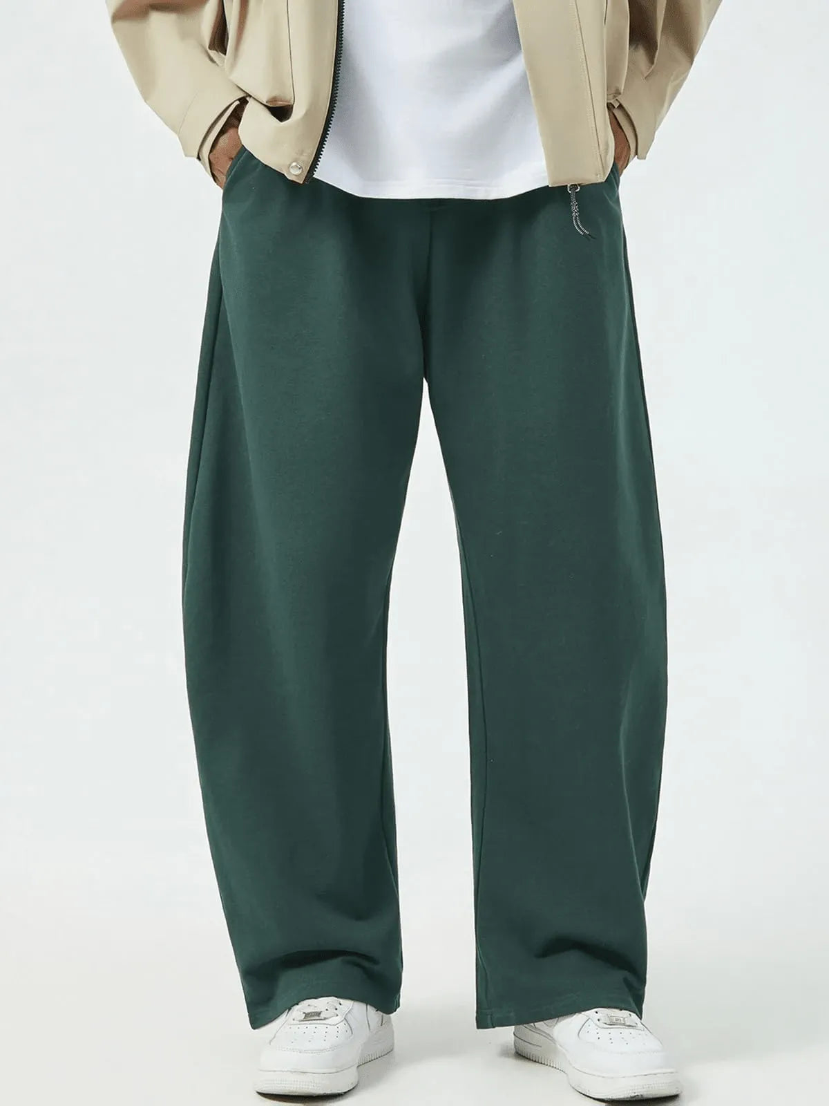 Green Plain Trackpant