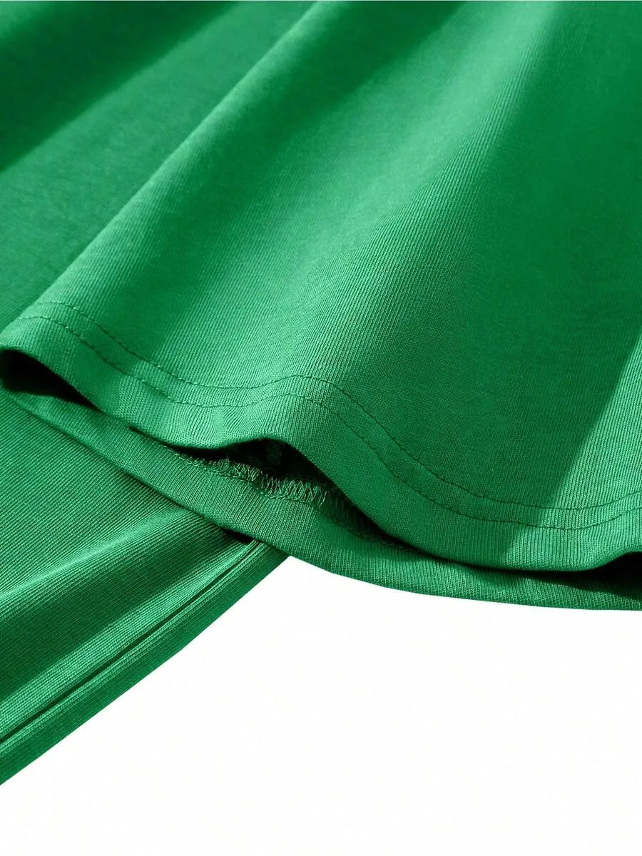 Green Plain Oversized T-Shirt