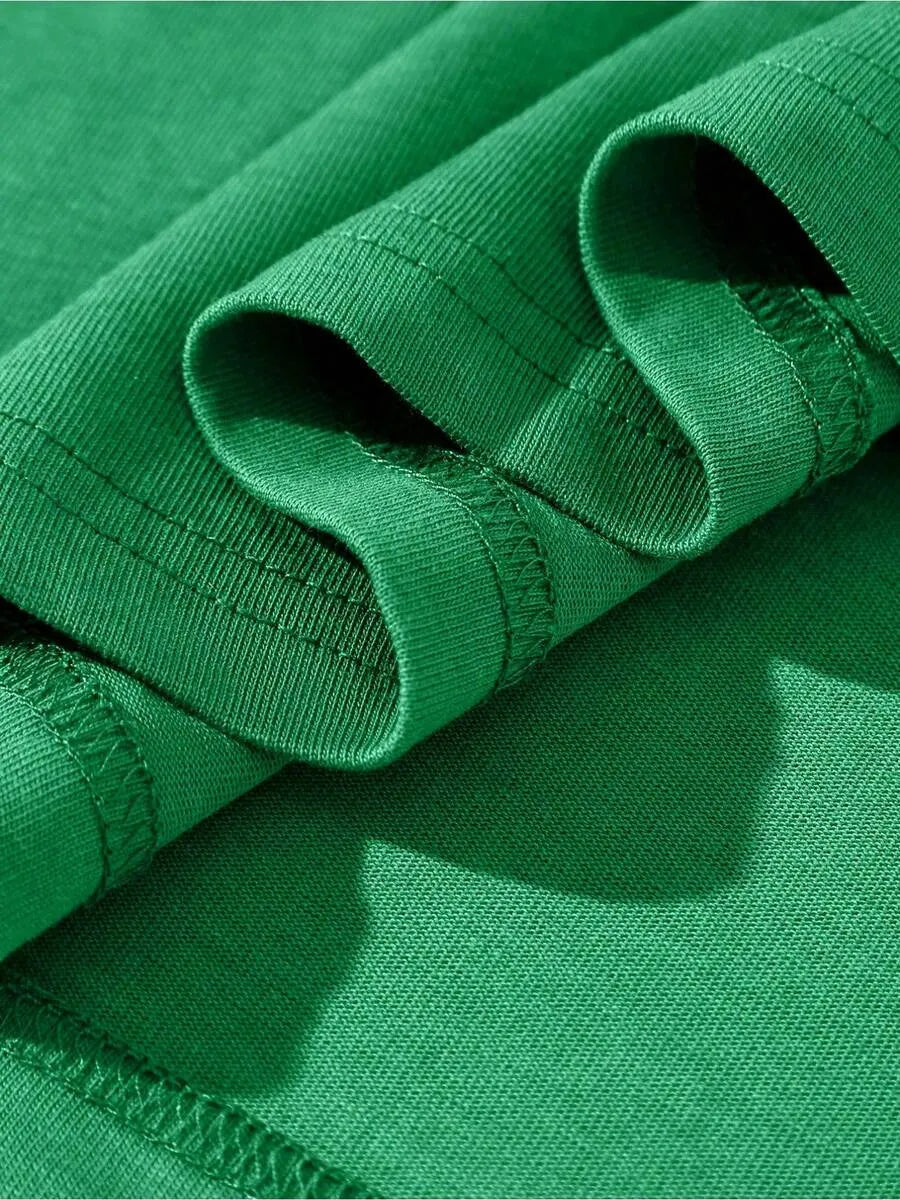 Green Plain Oversized T-Shirt