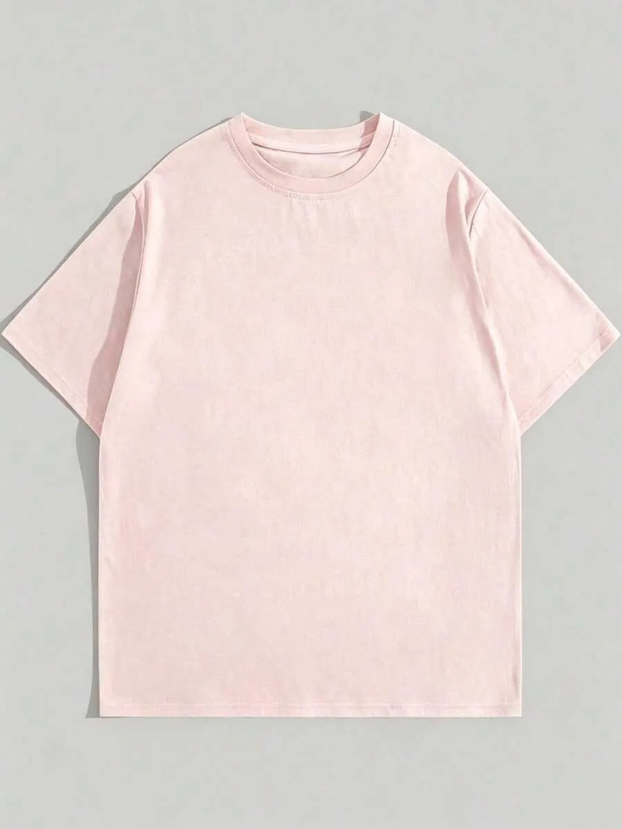 Baby Pink Plain Oversized T-Shirt