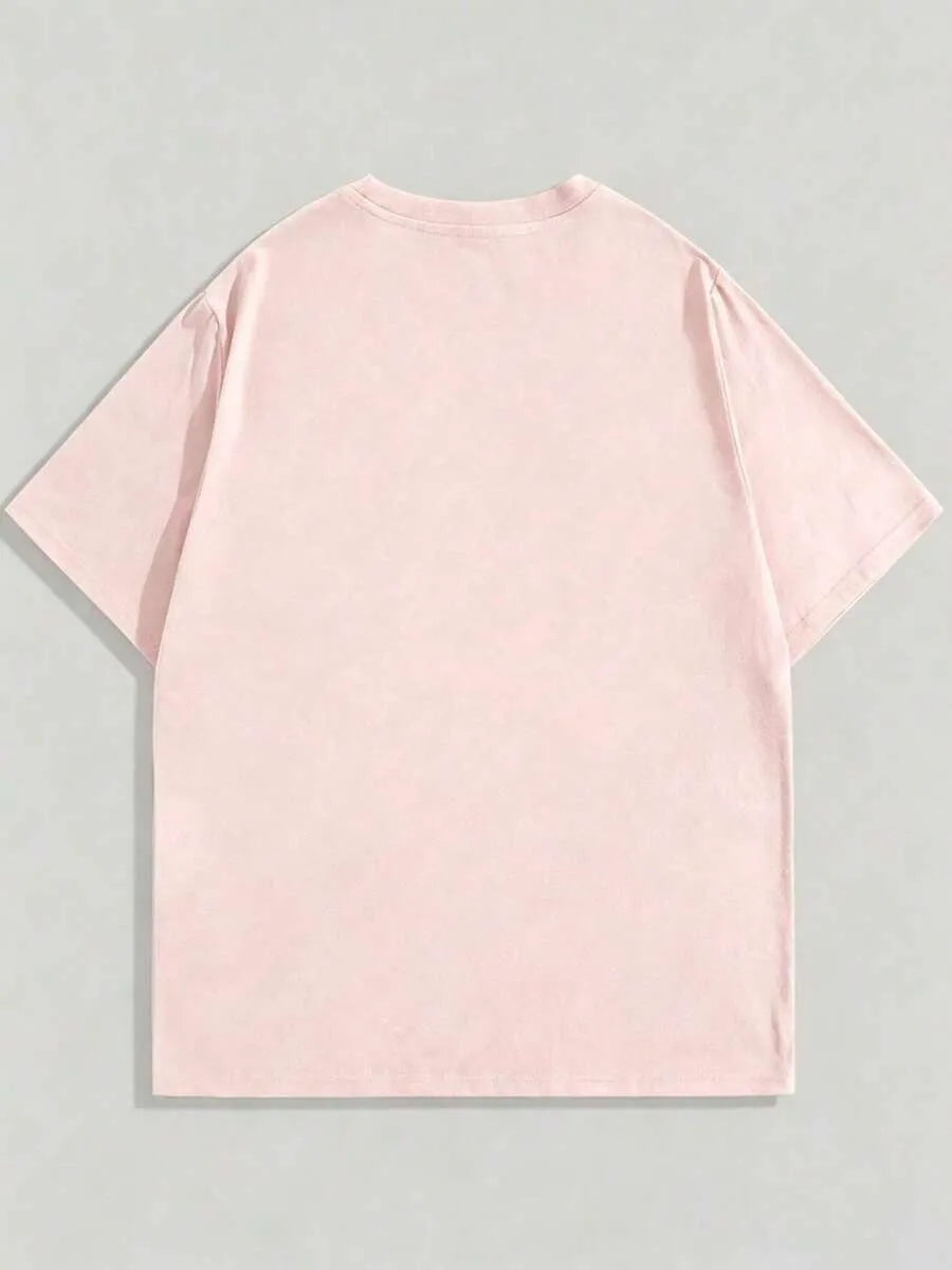 Baby Pink Plain Oversized T-Shirt