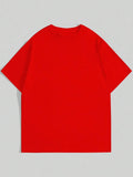 Red Plain Oversized T-Shirt