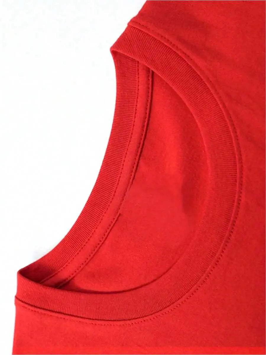 Red Plain Oversized T-Shirt