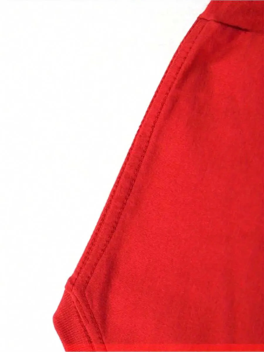 Red Plain Oversized T-Shirt