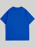 Blue Plain Oversized T-Shirt