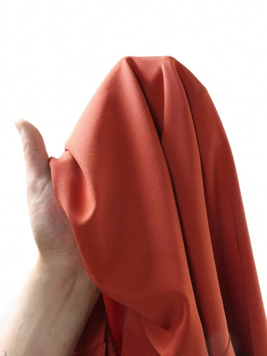 Burnt Orange Plain Half Sleeve Shirt