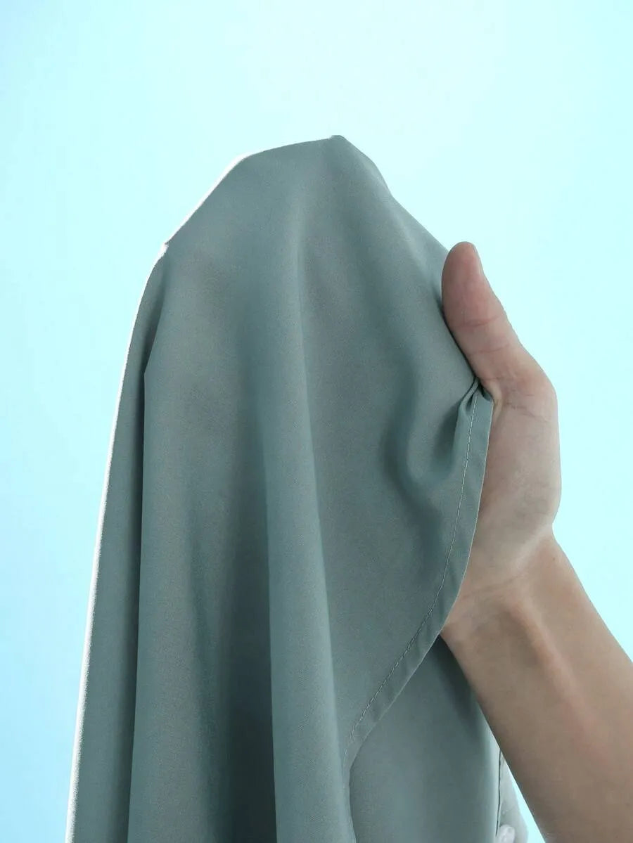 Gray Green Plain Half Sleeve Shirt