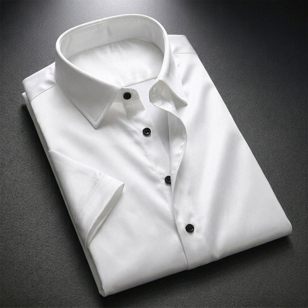 Plain White Shirt Half Sleeve Shirt (SKU-516)