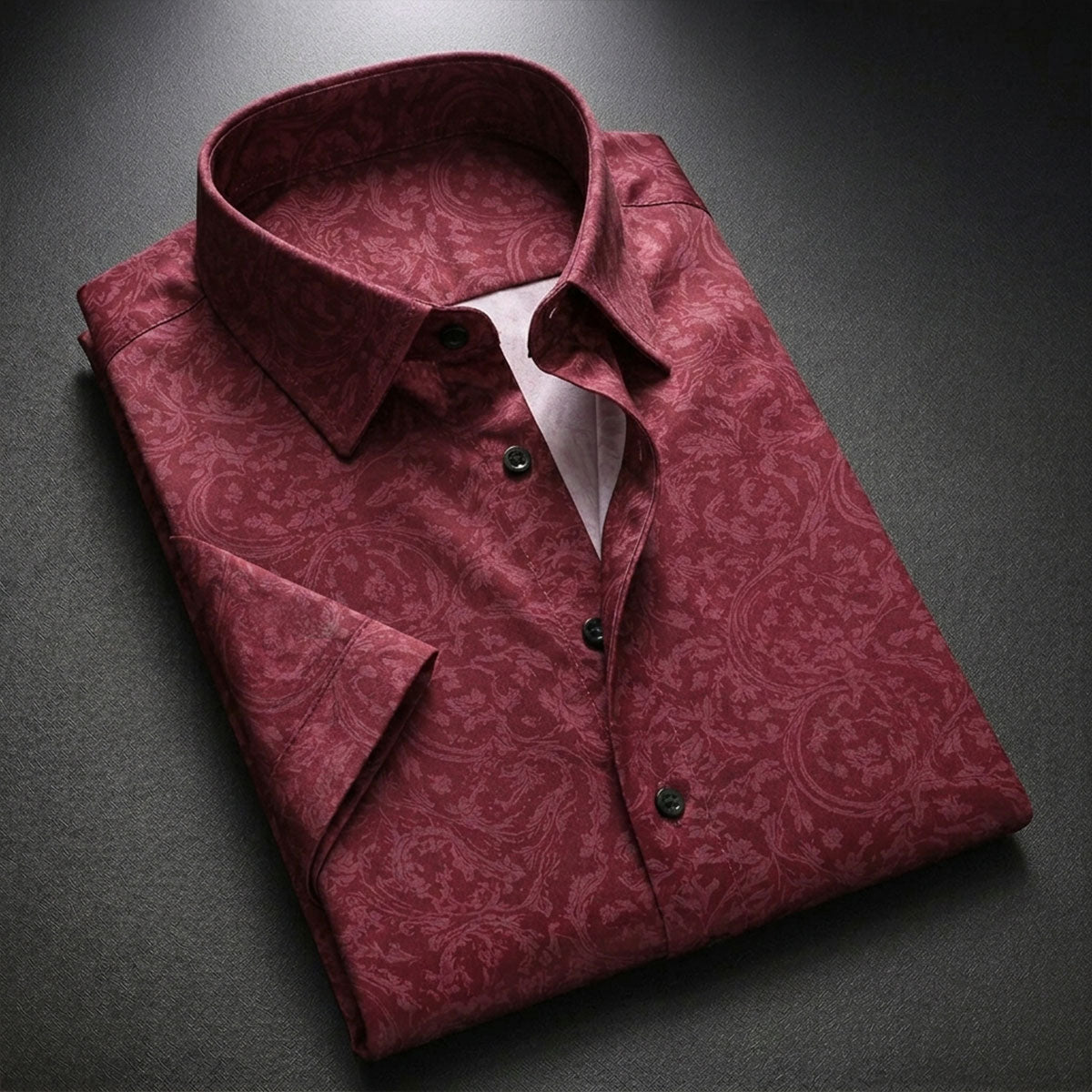Red Printed Half Sleeve Shirt (SKU-507)