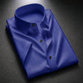 Plain Royal Blue Shirt Half Sleeve Shirt (SKU-521)