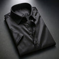 Plain Black Shirt Half Sleeve Shirt (SKU-517)