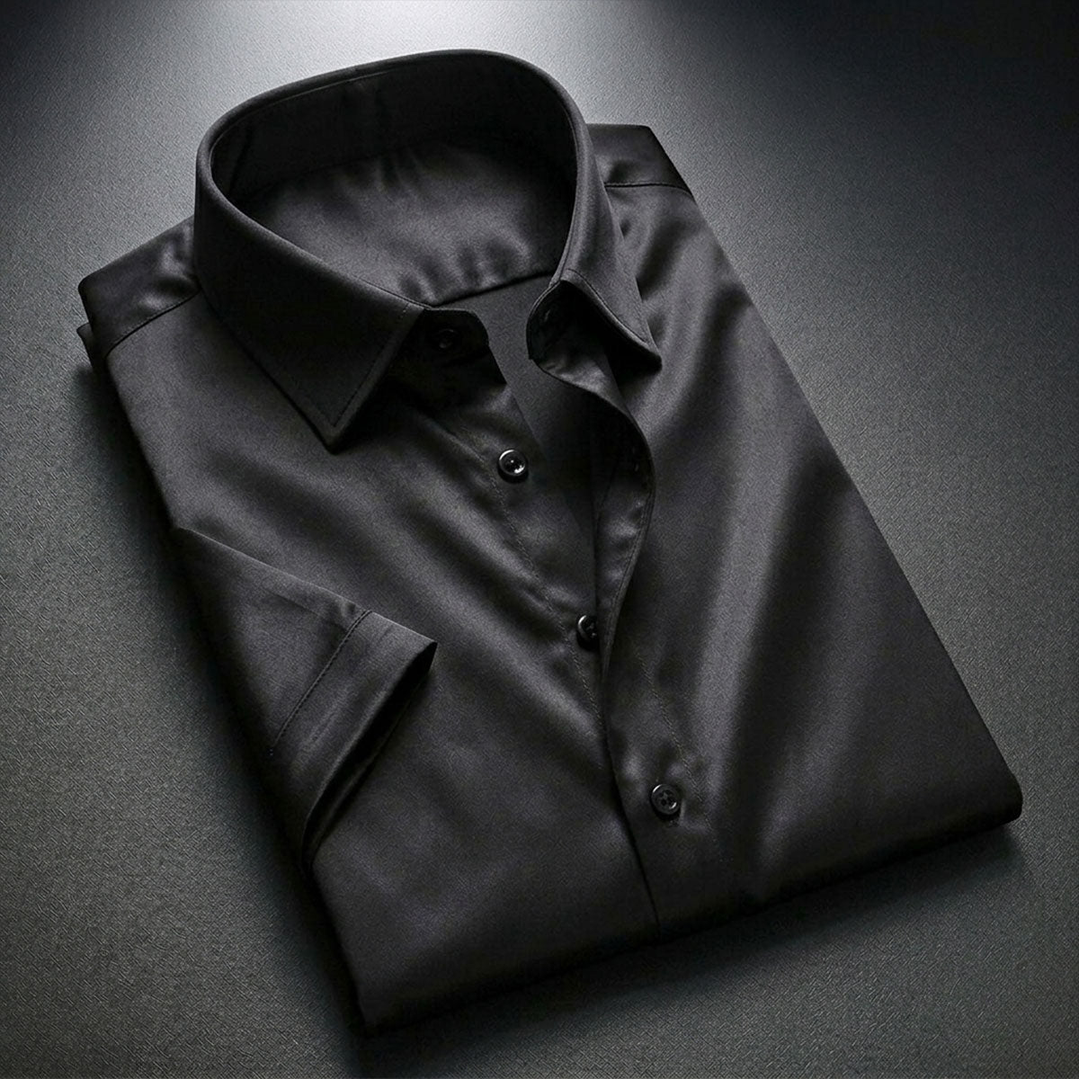 Plain Black Shirt Half Sleeve Shirt (SKU-517)