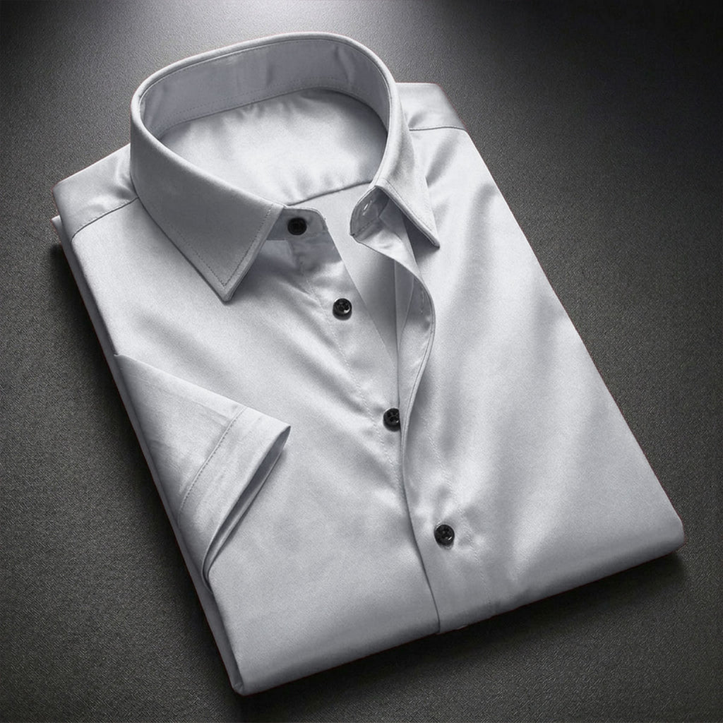 Plain Grey Shirt Half Sleeve Shirt (SKU-519)