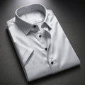 Plain Grey Shirt Half Sleeve Shirt (SKU-519)