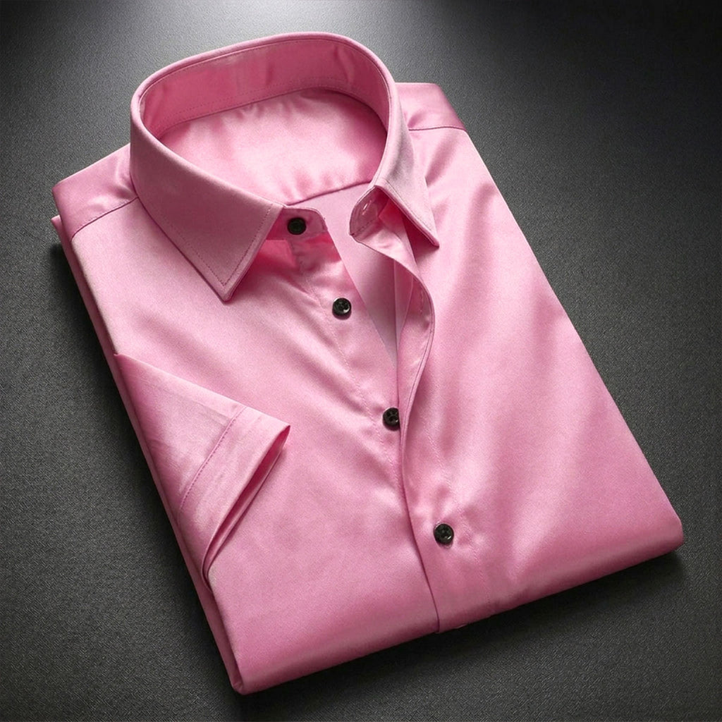 Plain Pink Shirt Half Sleeve Shirt (SKU-520)