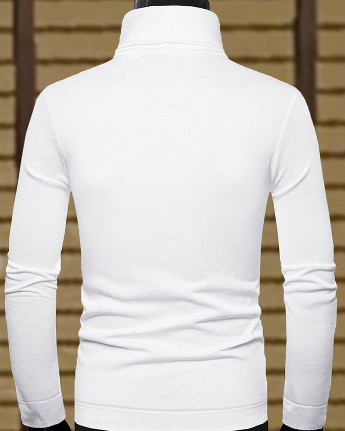 Men High Neck Plain Full Sleeve T-shirts - 8 Variants